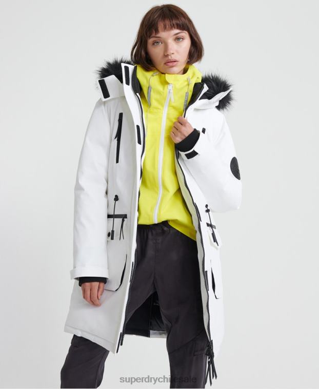 mujer Superdry crema parka de plumas aiko everest 2R68Z5705