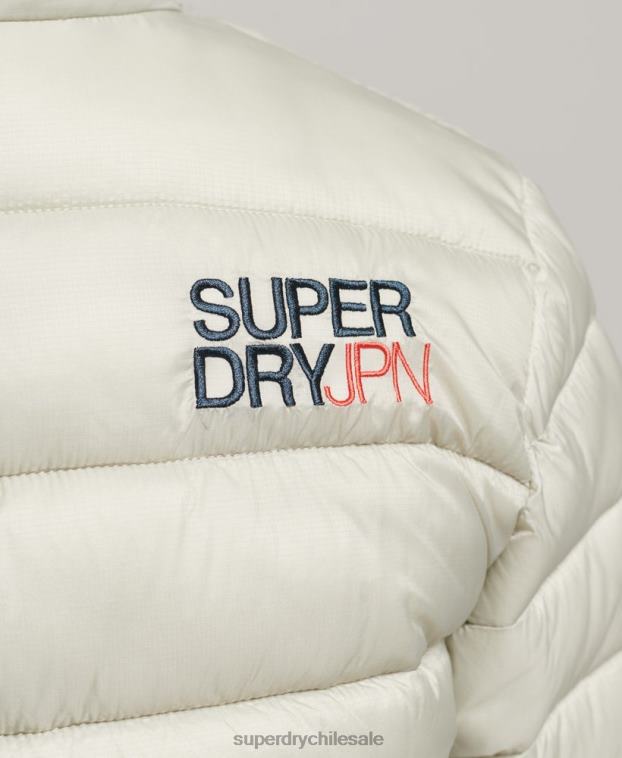mujer Superdry gris chamarra capitonada deportiva ligera 2R68Z3614