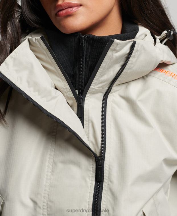 mujer Superdry gris chaqueta cortavientos sd 2R68Z3519