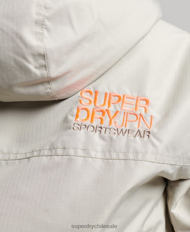 mujer Superdry gris chaqueta cortavientos sd 2R68Z3519