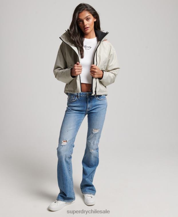 mujer Superdry gris chaqueta cortavientos sd 2R68Z3519