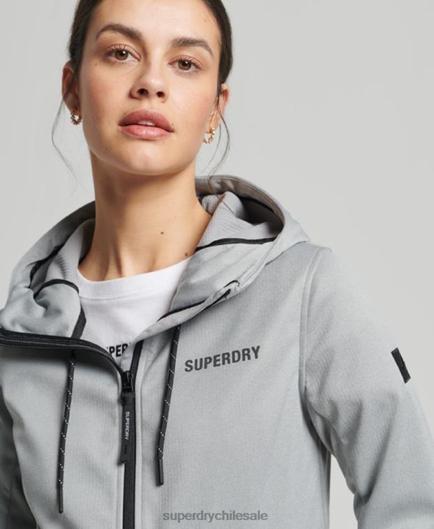 mujer Superdry gris chaqueta softshell de tecnología 2R68Z5411