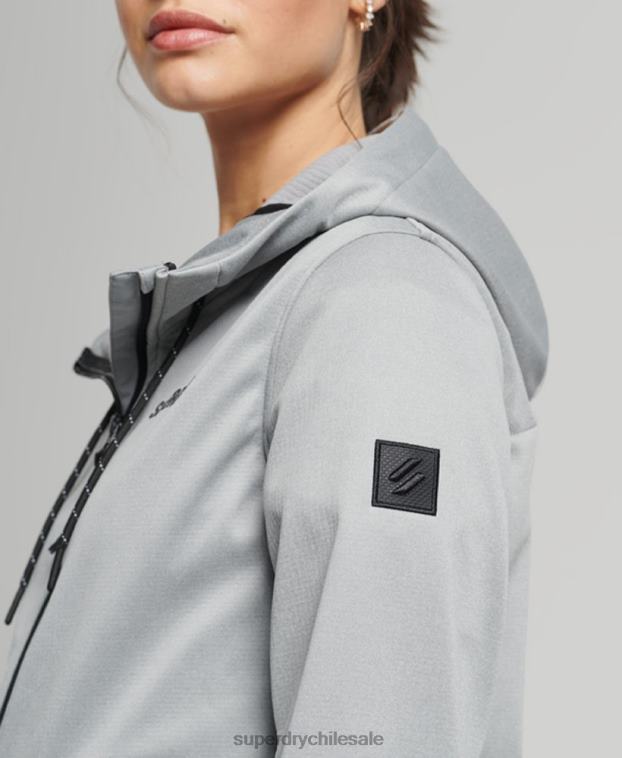 mujer Superdry gris chaqueta softshell de tecnología 2R68Z5411