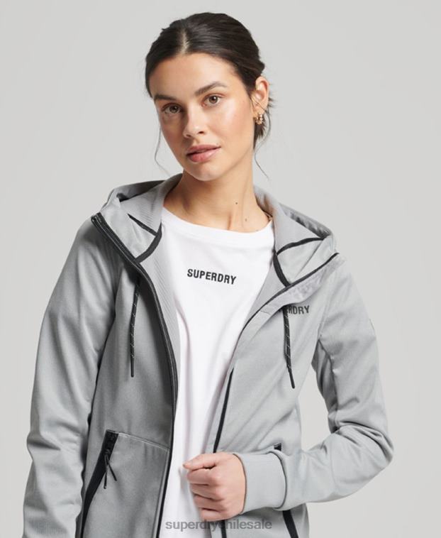 mujer Superdry gris chaqueta softshell de tecnología 2R68Z5411