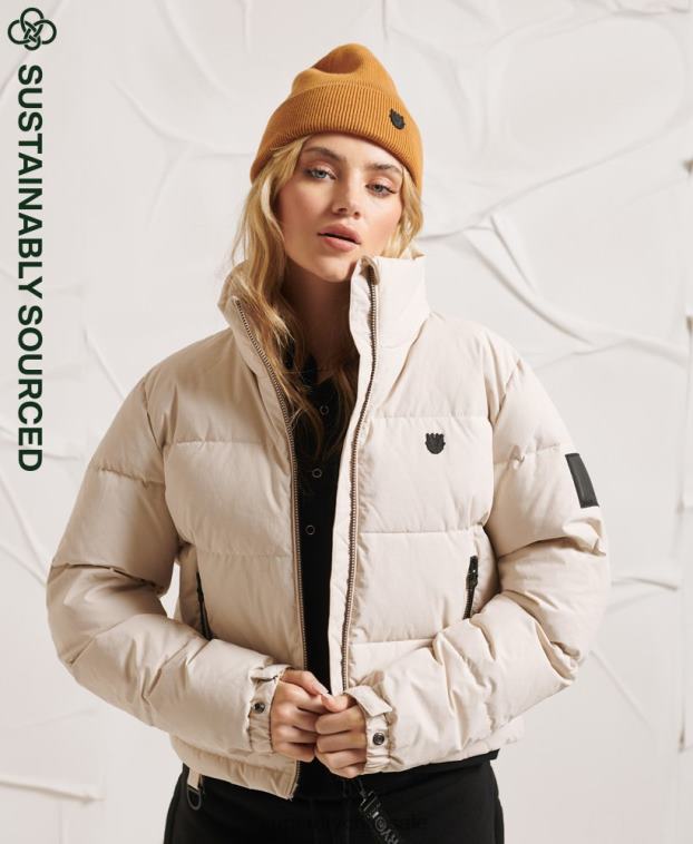 mujer Superdry gris claro chamarra acolchada de plumas yama no kami 2R68Z5730