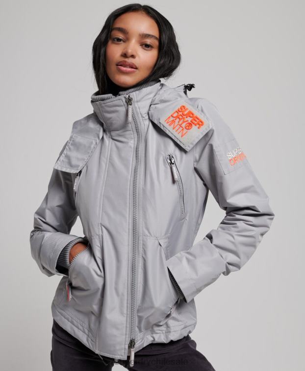 mujer Superdry gris claro chaqueta cortavientos mountain sd 2R68Z3533