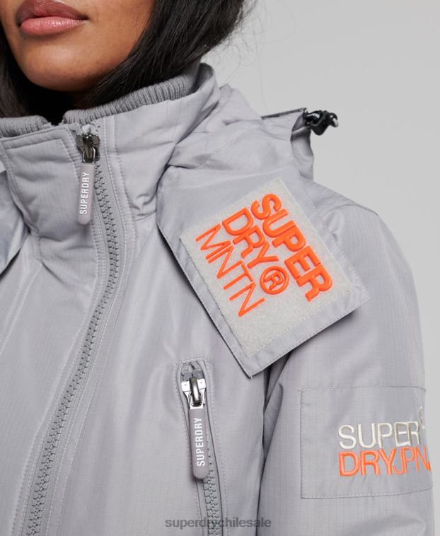 mujer Superdry gris claro chaqueta cortavientos mountain sd 2R68Z3533