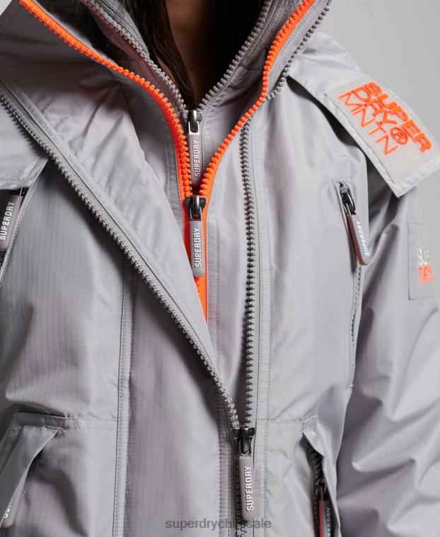 mujer Superdry gris claro chaqueta cortavientos mountain sd 2R68Z3533