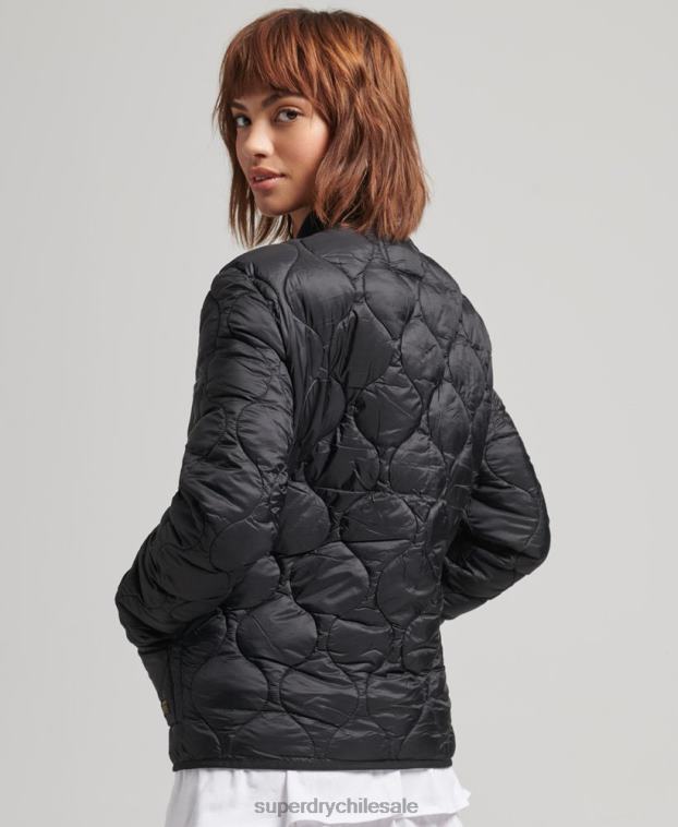 mujer Superdry gris oscuro chamarra bomber oversize con forro 2R68Z5724