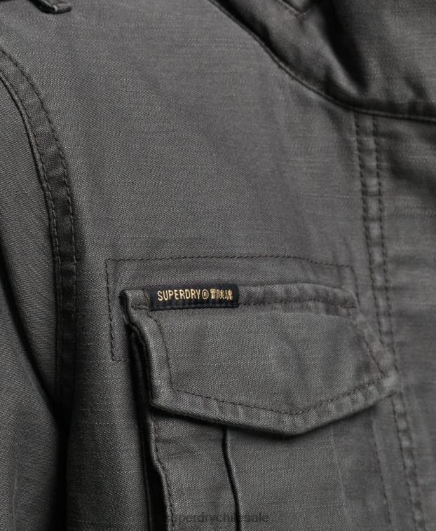 mujer Superdry gris oscuro chaqueta m65 antigua 2R68Z3539