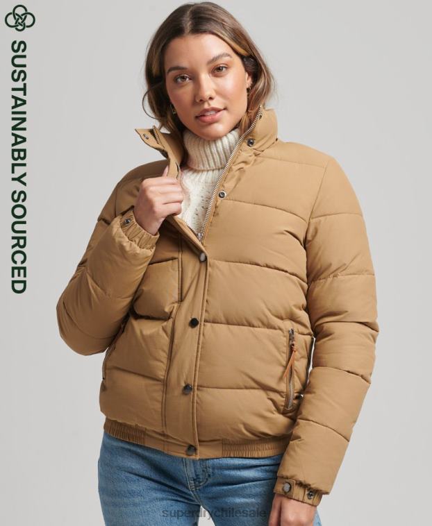 mujer Superdry marrón chaqueta acolchada de montaña vintage 2R68Z5495
