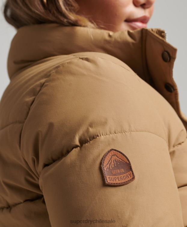 mujer Superdry marrón chaqueta acolchada de montaña vintage 2R68Z5495
