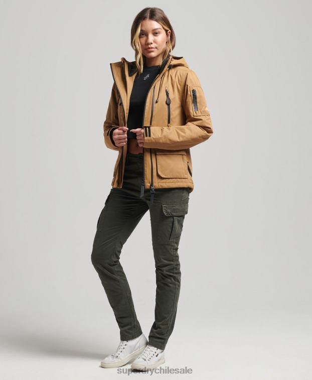 mujer Superdry marrón chaqueta cortavientos de microfibra ultimate 2R68Z5611