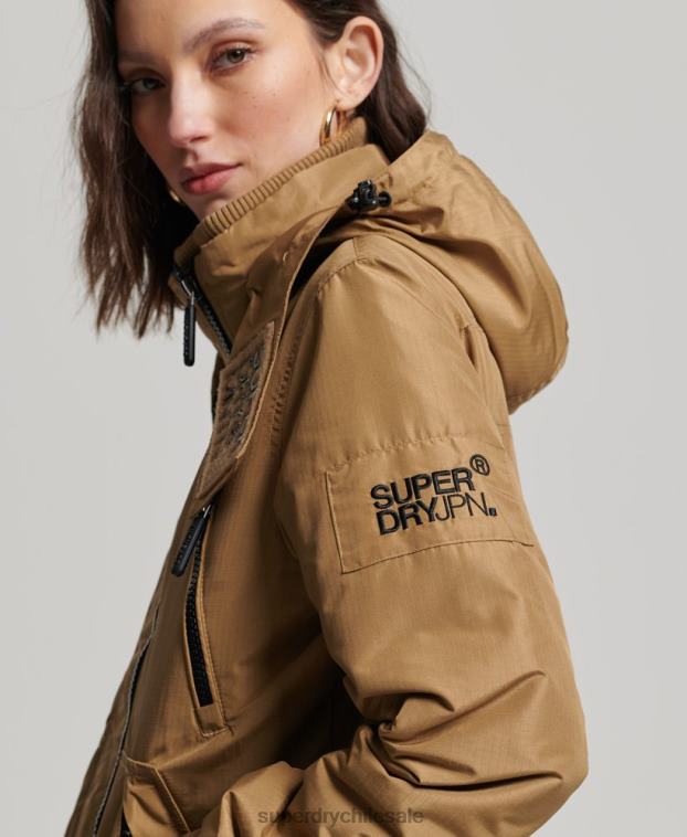 mujer Superdry marrón chaqueta cortavientos mountain sd 2R68Z3618