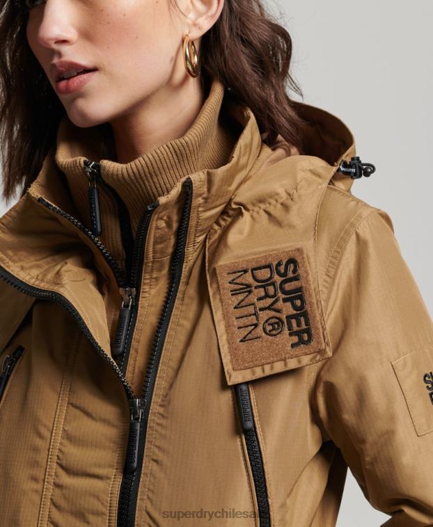 mujer Superdry marrón chaqueta cortavientos mountain sd 2R68Z3618