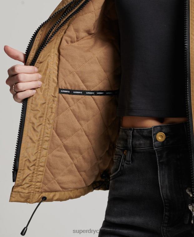 mujer Superdry marrón chaqueta cortavientos mountain sd 2R68Z3618