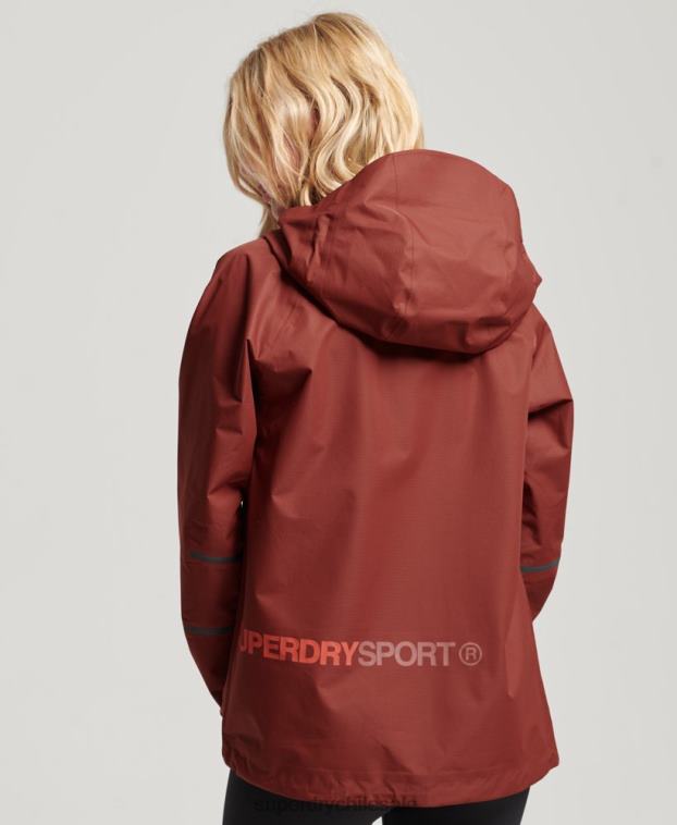 mujer Superdry marrón chaqueta impermeable 2R68Z3620