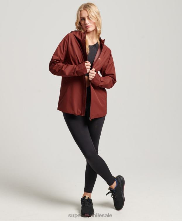 mujer Superdry marrón chaqueta impermeable 2R68Z3620