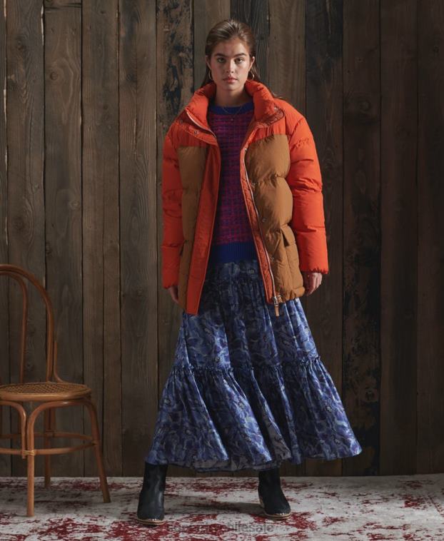 mujer Superdry naranja chamarra con cuello embudo de edición limitada 2R68Z5695