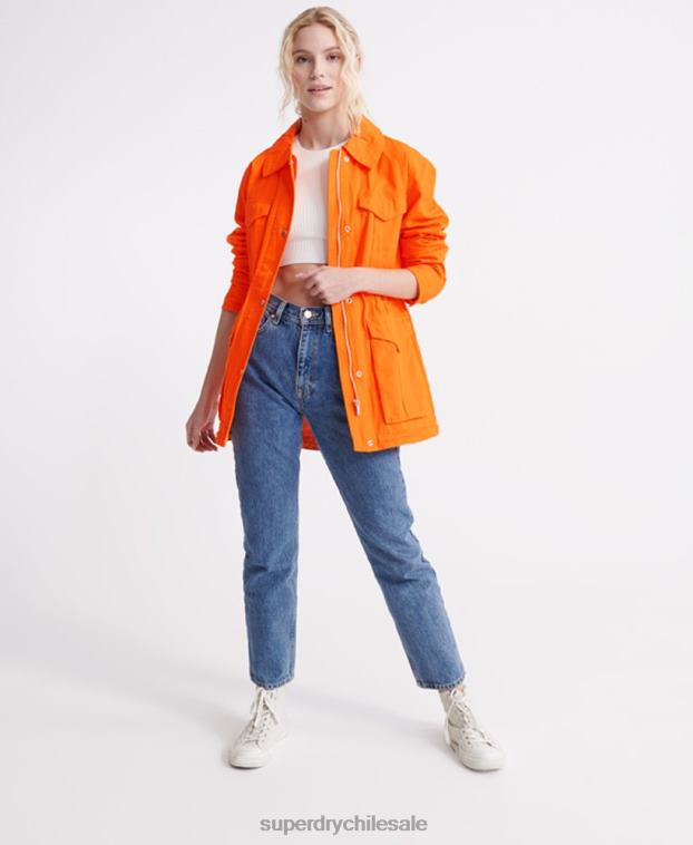 mujer Superdry naranja chaqueta de novato del desierto 2R68Z3856