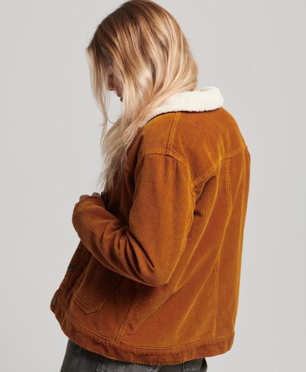 mujer Superdry naranja chaqueta de trabajo de cordón 2R68Z3696