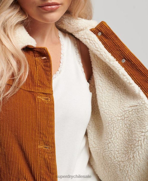 mujer Superdry naranja chaqueta de trabajo de cordón 2R68Z3696