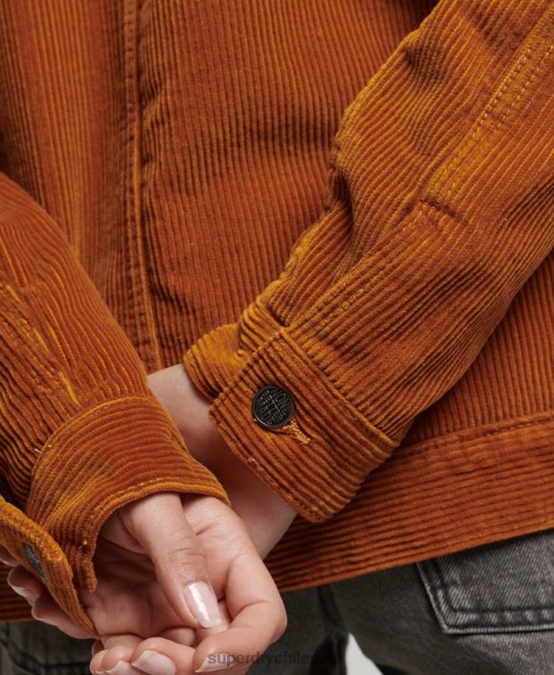 mujer Superdry naranja chaqueta de trabajo de cordón 2R68Z3696