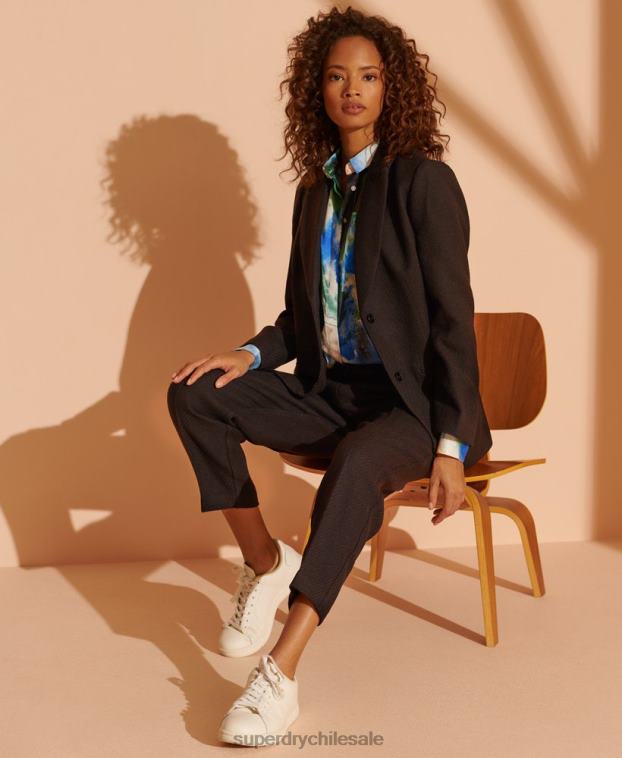 mujer Superdry negro blazer de lana de edición limitada 2R68Z5532