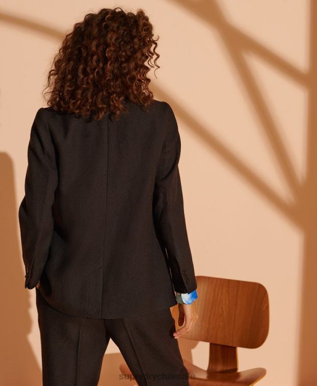 mujer Superdry negro blazer de lana de edición limitada 2R68Z5532