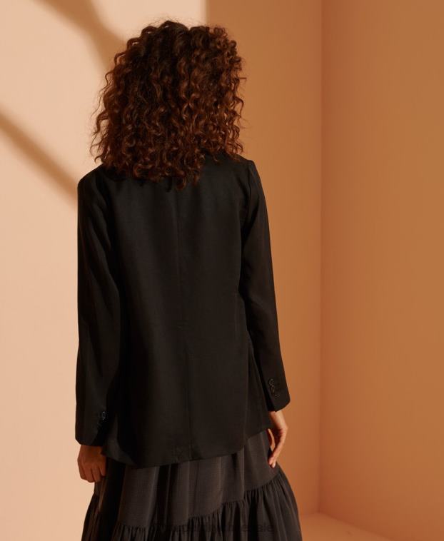 mujer Superdry negro blazer de tencel edición limitada 2R68Z5530