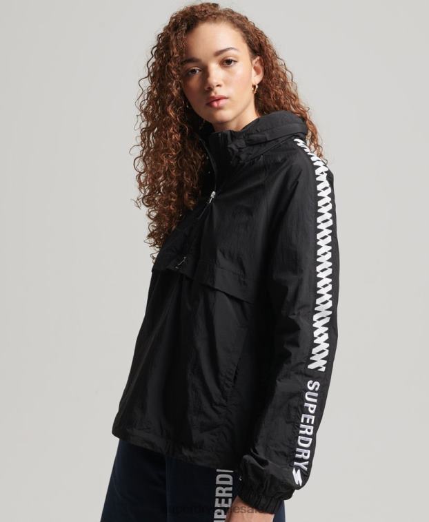 mujer Superdry negro código esencial gráfico sobrecarga 2R68Z5444