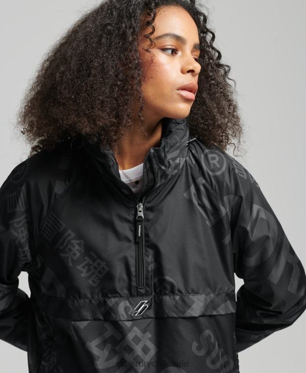 mujer Superdry negro código esencial gráfico sobrecarga 2R68Z5602