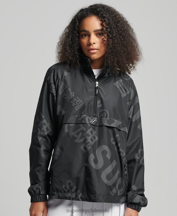 mujer Superdry negro código esencial gráfico sobrecarga 2R68Z5602