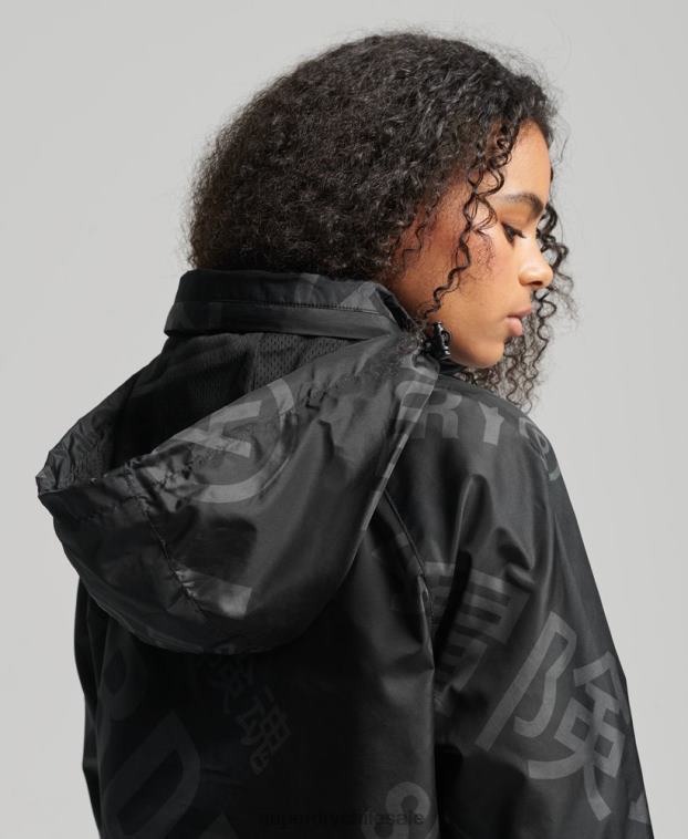 mujer Superdry negro código esencial gráfico sobrecarga 2R68Z5602