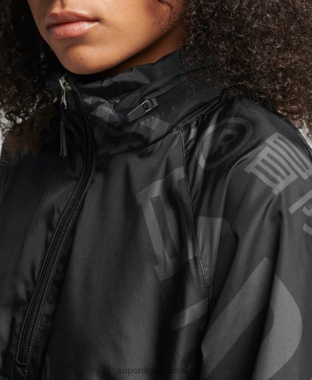 mujer Superdry negro código esencial gráfico sobrecarga 2R68Z5602