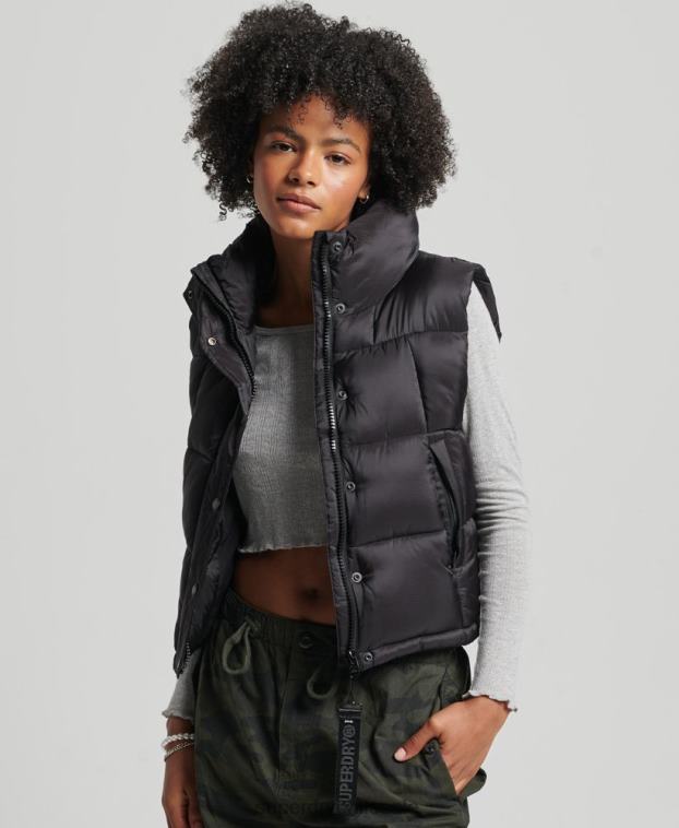 mujer Superdry negro chaleco sport montaña 2R68Z5646