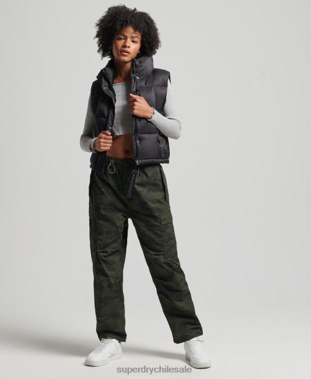 mujer Superdry negro chaleco sport montaña 2R68Z5646