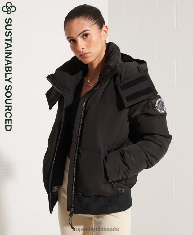 mujer Superdry negro chamarra bomber código everest 2R68Z5673
