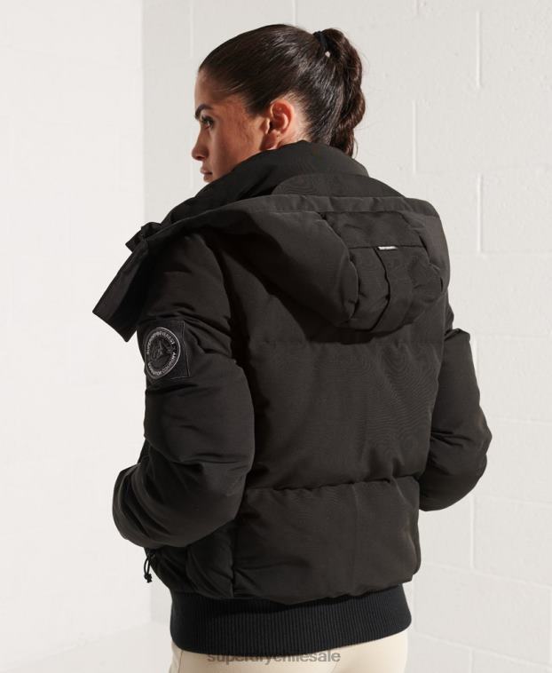 mujer Superdry negro chamarra bomber código everest 2R68Z5673