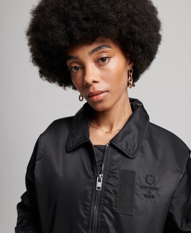 mujer Superdry negro chamarra bomber energía ma2 2R68Z5420