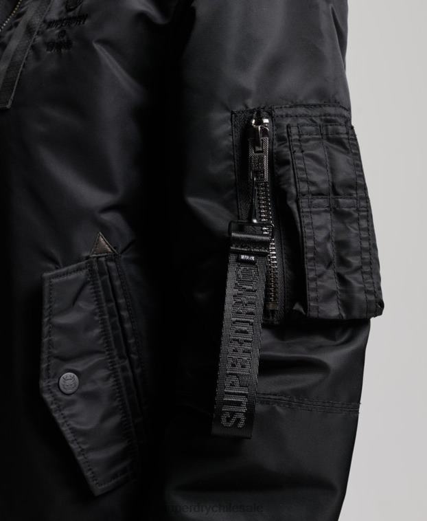mujer Superdry negro chamarra bomber energía ma2 2R68Z5420