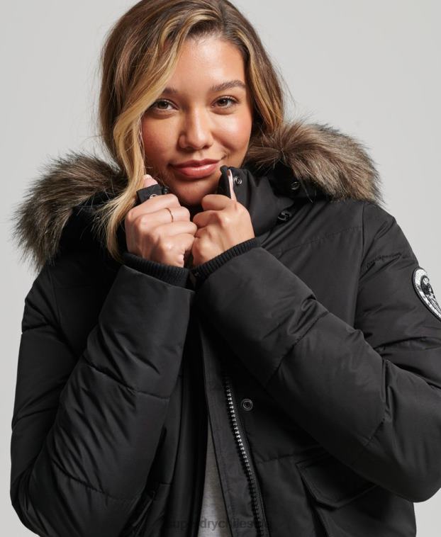 mujer Superdry negro chamarra bomber everest ella 2R68Z5465