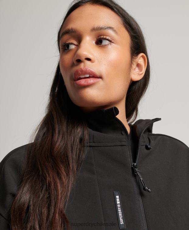 mujer Superdry negro chamarra capitonada técnica 2R68Z5432