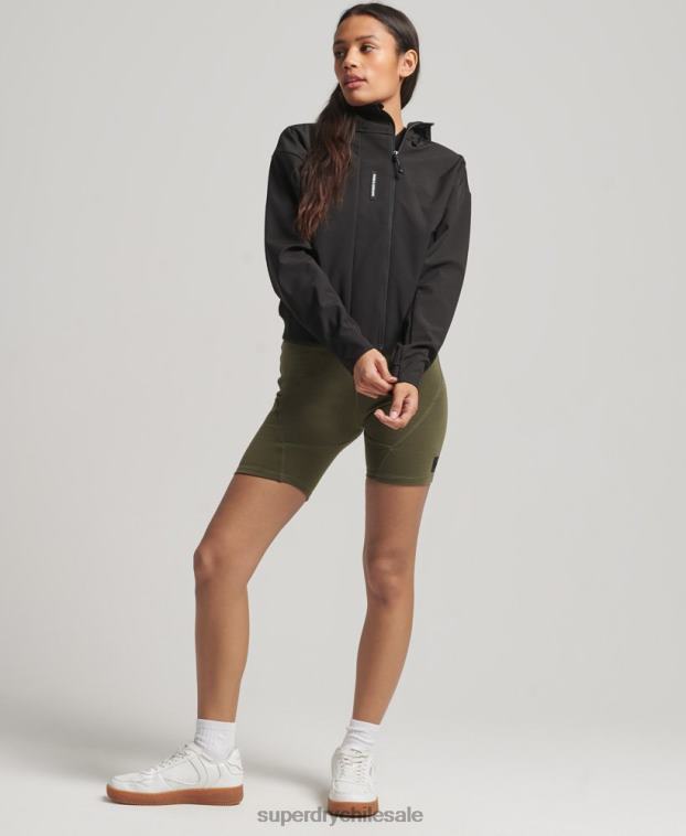 mujer Superdry negro chamarra capitonada técnica 2R68Z5432