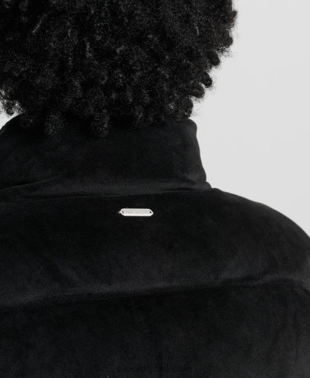 mujer Superdry negro chaqueta acolchada de plumón alpino 2R68Z5630