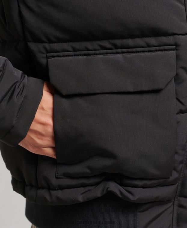 mujer Superdry negro chaqueta bomber everest 2R68Z3779