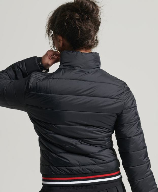 mujer Superdry negro chaqueta bomber fuji 2R68Z5675