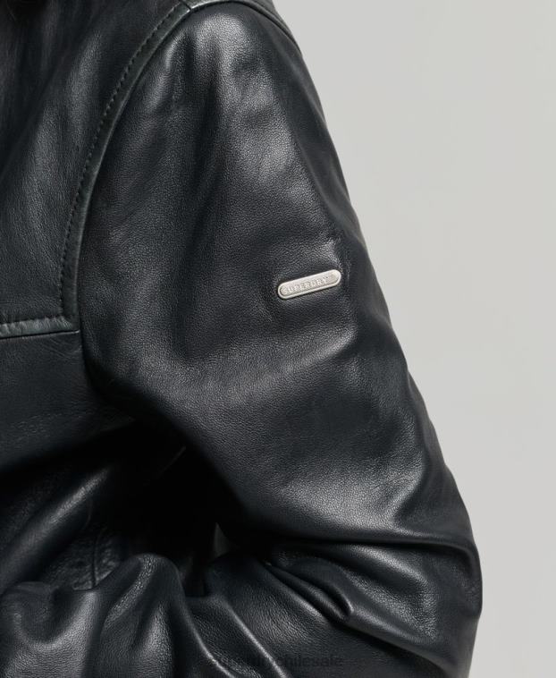 mujer Superdry negro chaqueta de club independiente 2R68Z5413