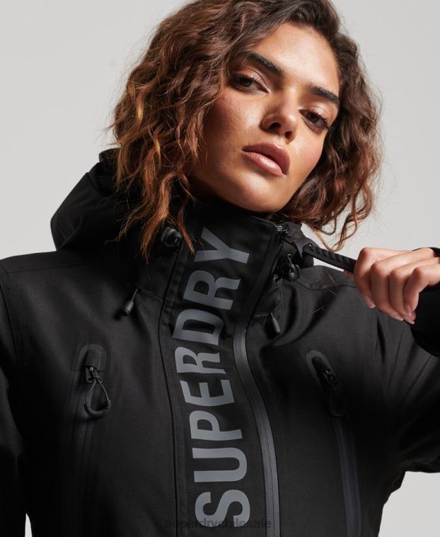 mujer Superdry negro chaqueta de rescate definitiva 2R68Z6541