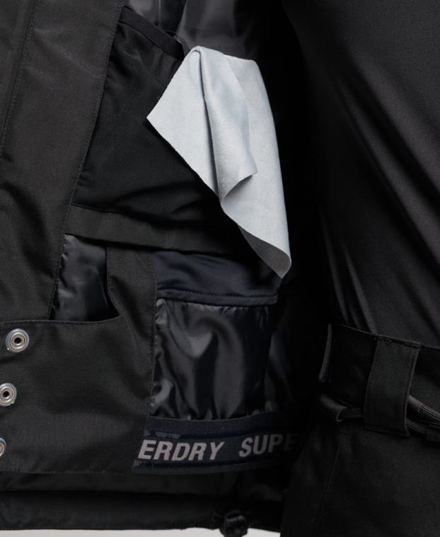 mujer Superdry negro chaqueta de rescate definitiva 2R68Z6541
